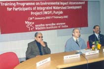 Training Programme on EIA of Integrated Watershed Development Project (29th January – 1st February, 2002)