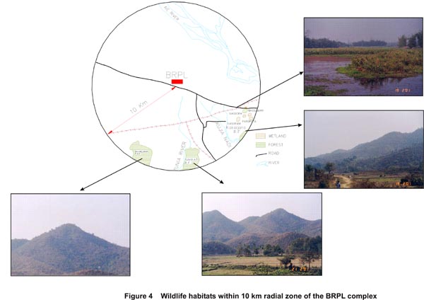 Wildlife Habitats within 10 km Radial Zone of the BRPL Complex