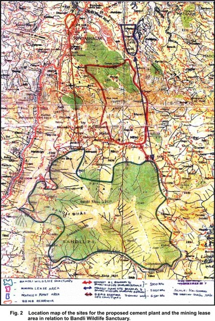 Location of mine lease area
