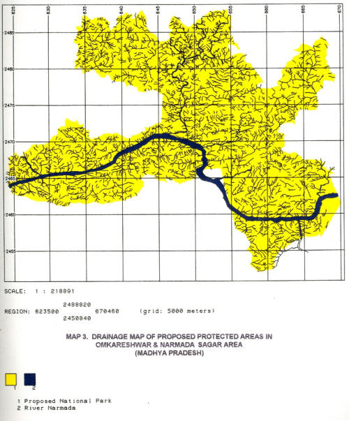 Compartment map of the proposed protected areas
