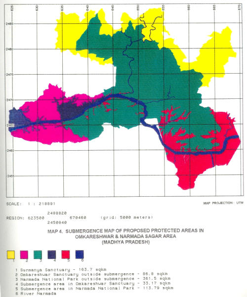 Compartment map of the proposed protected areas