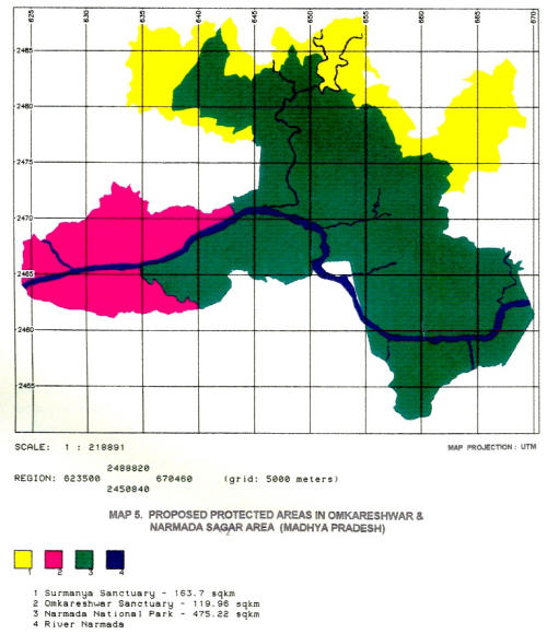 Compartment map of the proposed protected areas