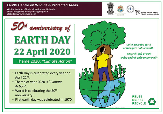 50th Anniversary of Earth Day 22 April, 2020 
