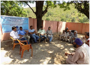 Interaction with farmers at project site