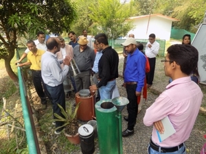Demonstration of technology for the participants