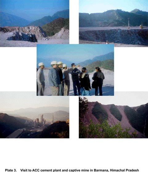 Visit to an operational captive mine and working cement plant