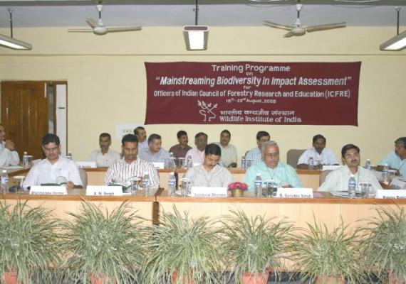 Training course on "Mainstreaming Biodiversity in Impact Assessment" for the officers of ICFRE (18th – 22nd August, 2008)
