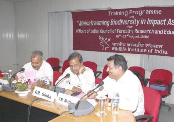 Training course on "Mainstreaming Biodiversity in Impact Assessment" for the officers of ICFRE (18th – 22nd August, 2008)