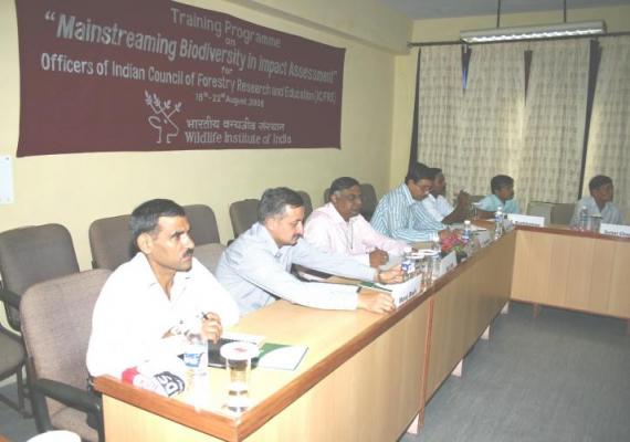 Training course on "Mainstreaming Biodiversity in Impact Assessment" for the officers of ICFRE (18th – 22nd August, 2008)