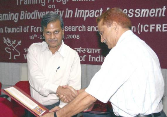Training course on "Mainstreaming Biodiversity in Impact Assessment" for the officers of ICFRE (18th – 22nd August, 2008)