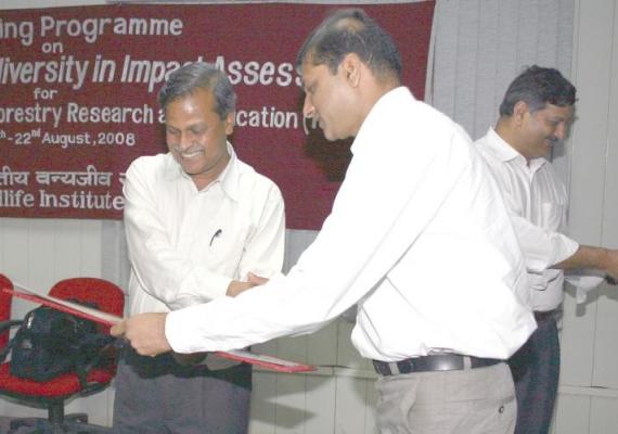 Training course on "Mainstreaming Biodiversity in Impact Assessment" for the officers of ICFRE (18th – 22nd August, 2008)