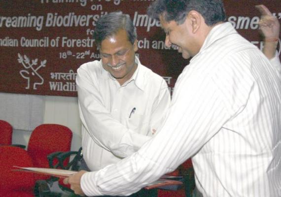 Training course on "Mainstreaming Biodiversity in Impact Assessment" for the officers of ICFRE (18th – 22nd August, 2008)