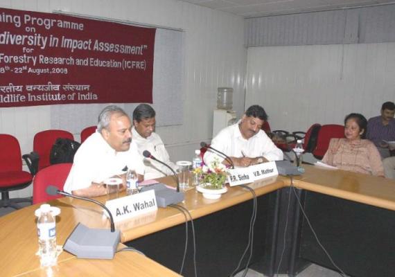Training course on "Mainstreaming Biodiversity in Impact Assessment" for the officers of ICFRE (18th – 22nd August, 2008)