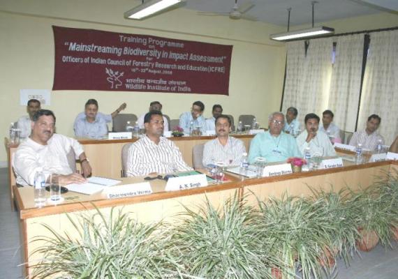 Training course on "Mainstreaming Biodiversity in Impact Assessment" for the officers of ICFRE (18th – 22nd August, 2008)