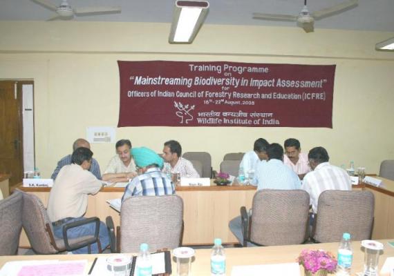 Training course on "Mainstreaming Biodiversity in Impact Assessment" for the officers of ICFRE (18th – 22nd August, 2008)